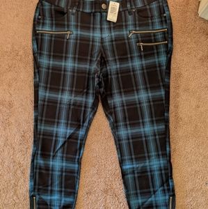 Torrid Ankle Zip Plaid Pants